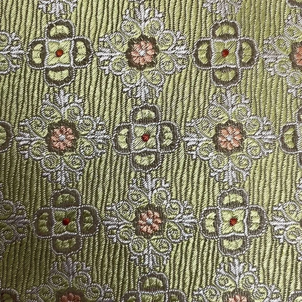 NWT Gladson Men's‎ Necktie Silk Gold Orange Geometric 4
